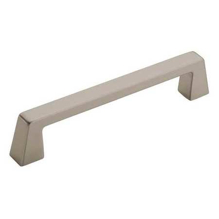 Amerock Pull Handle, 1-3/16" Proj., Zinc, Satin Nickel, Threaded Holes BP55277G10