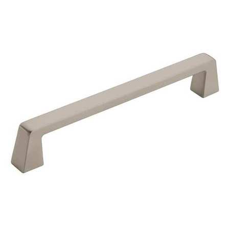 AMEROCK Pull Handle, 1-1/4" Proj., Zinc, Satin Nickel, Threaded Holes BP55278G10