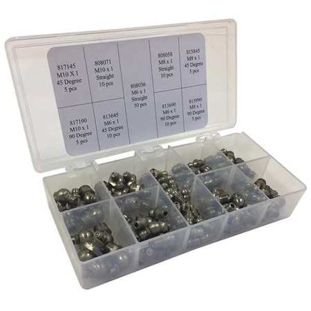 KINGFISHER Grease Fitting Kit, Metric Type GFD8600