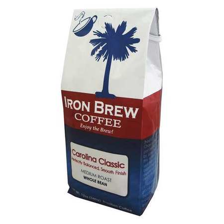 IRON BREW Coffee, 0.12 oz. Net Weight, Whole Bean B-12CRWB