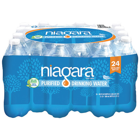 Niagara Bottled Water, 24, 16.9 oz Bottles Per Case, Pallet of 84 Cases PRL24NIA05L