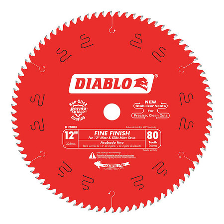 Diablo 12", 80-Teeth Circular Saw Blade D1280X