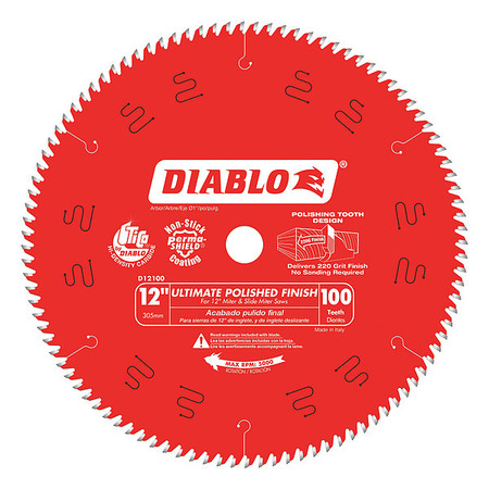 DIABLO 12", 100-Teeth Circular Saw Blade D12100X