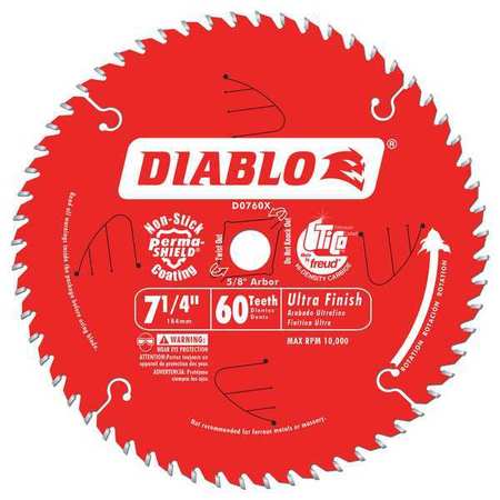 Diablo 7-1/4", 60-Teeth Circular Saw Blade D0760A