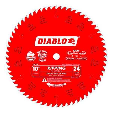 DIABLO 10", 24-Teeth Circular Saw Blade D1024X