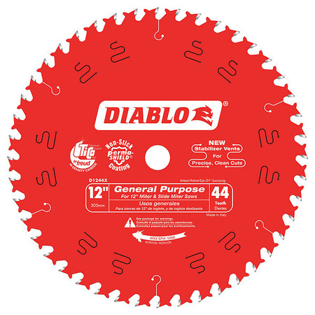 Diablo 12", 44-Teeth Circular Saw Blade D1244X