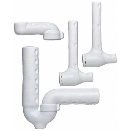 TRUEBRO 1-1/4"- 1-1/2 " Dia., PVC, P-Trap, P-Trap Pipe Cover 82194