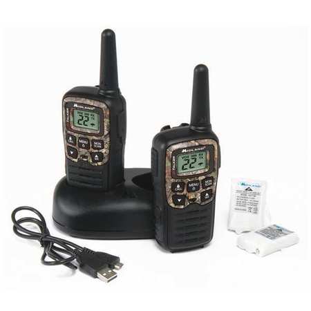 Midland Radio Portable Two Way Radio, LCD, Band FRS/GMRS T55VP3