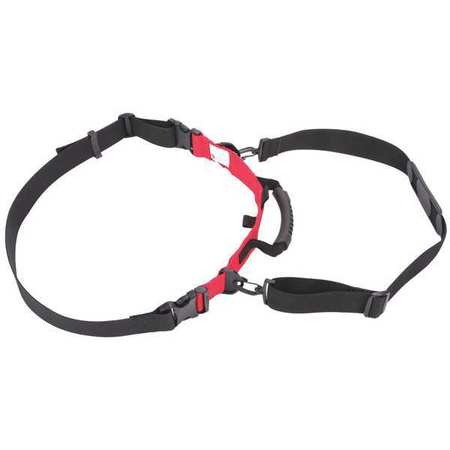 R&B FABRICATIONS Turnout Gear Strap, Red/Black, 50" L RB-MS-TOGS