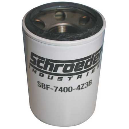 SCHROEDER Spin-On Filter, Microglass, 3 Microns SBF-7400-4Z3B