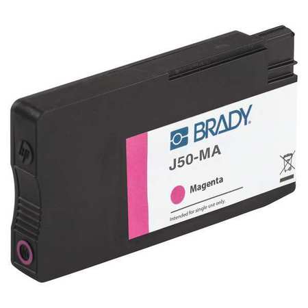 BRADY Ink Cartridge, New, Magenta J50-MA