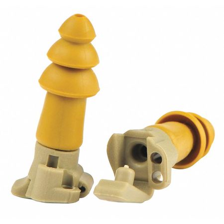 Moldex Battleplugs(R) Reusable Soft Plastic Ear Plugs, Bell Shape, 24 dB, Yellow, 1 PR 6497