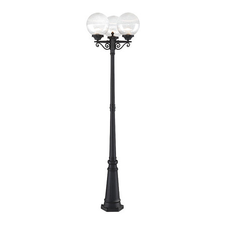 ACCLAIM LIGHTING Outdoor Post Combo Light, 3-Head 5269BK/CL