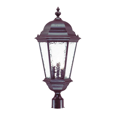 ACCLAIM LIGHTING Post Light, 3-Light, Marbleized Mahogany 5527MM