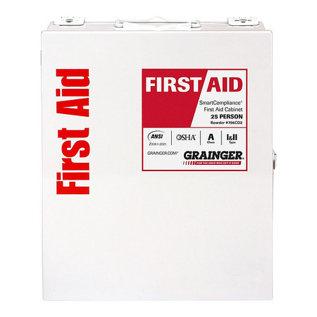 ZORO SELECT First Aid Kit w/House, 94pcs, 9x3", WHT 52007-021