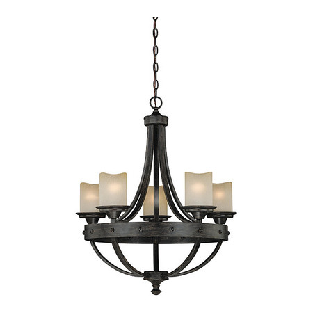 VAXCEL Halifax 5L Chandelier Black Walnut H0135