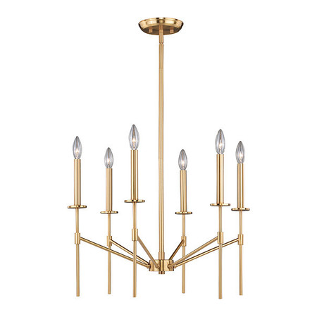 VAXCEL Kedzie 6L Chandelier Brass H0178