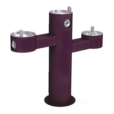 ELKAY Floor Mount/Freestanding, Yes ADA, 3 Level Drinking Fountain 4430FRKPUR