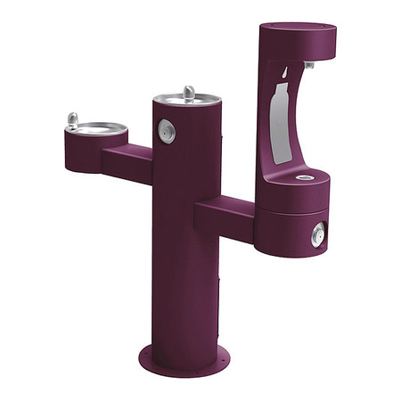 ELKAY Outdoor, Purple, Yes ADA, Bottle Fill Station, 3-Lev Ped, Purp 4430BF1LFRKPUR