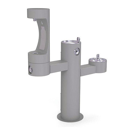 ELKAY Outdoor, Gray, Yes ADA, EZH20 Bottle Filling Station, Pedstl, Gry LK4430BF1MGRY