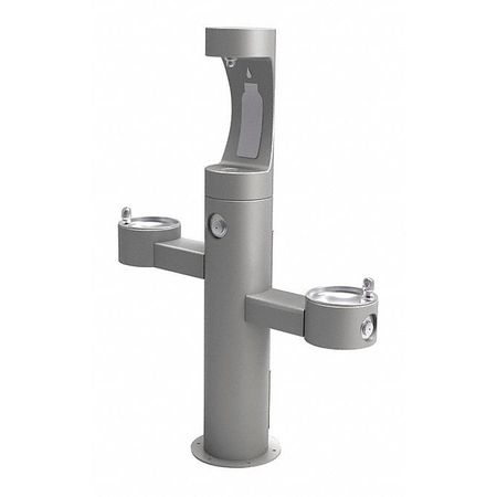 ELKAY Outdoor, Gray, Yes ADA, EZH20 Bottle Filling Station, Pedstl, Gry LK4430BF1UGRY