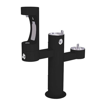 ELKAY Outdoor, Black, Yes ADA, EZH20 Bottle Filling Station, Pedstl, Blk LK4430BF1MFRKBLK