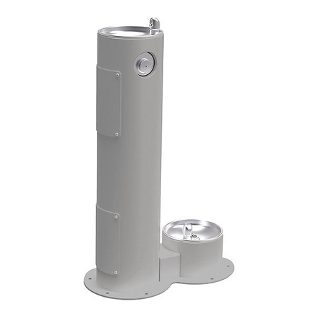 ELKAY Pedestal, No ADA, 1 Level Pet Station Drinking Fountain LK4400DBFRKGRY