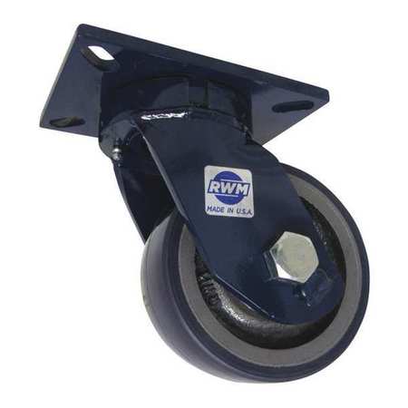 RWM Swivel, w/6x3" Urethane on Iron Wheel 76-UIR-0630-S