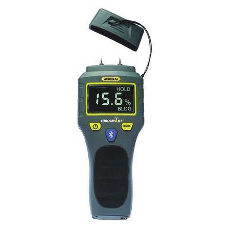 GENERAL TOOLS Moisture Meter, Backlit LCD TS06