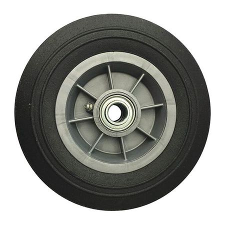 Zoro Select Solid Wheel, Ribbed, 8" Dia., Ball Bearings 53CM85