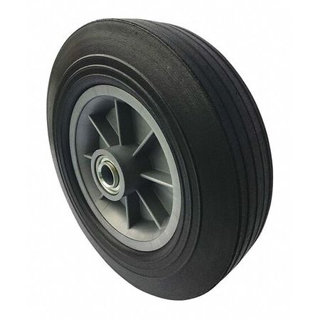 Zoro Select Solid Wheel, Ribbed, 10" Dia., 2-1/2" W 53CM89