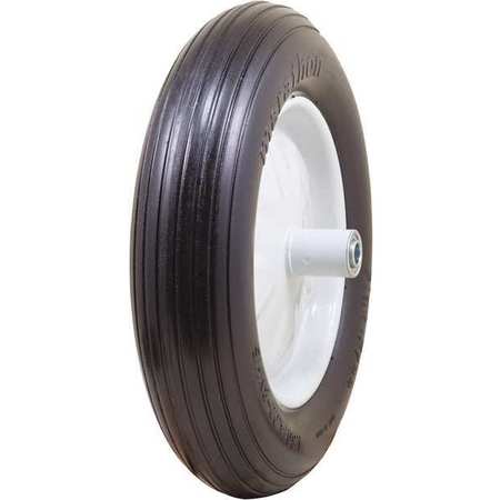 ZORO SELECT Solid Wheel, Ribbed, 15-1/2" Dia., 3-3/8" W 53CM68