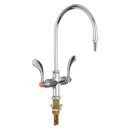 INSTOCK Gooseneck Laboratory Faucet, Brass Body GRL412-8-BH