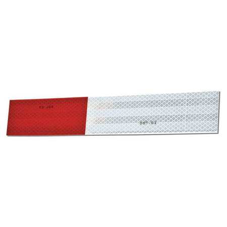3M Reflective Tape Strips, Red/White, PK10 983-326
