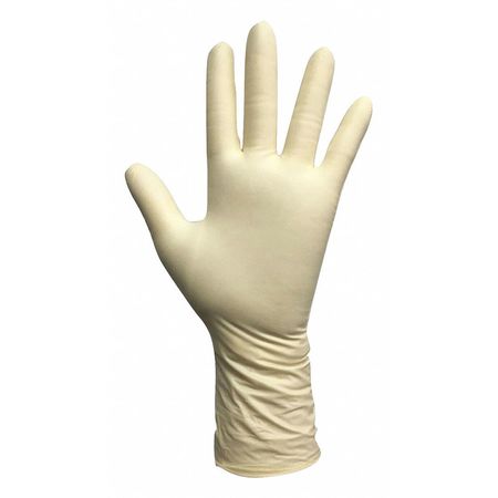 CONDOR Disposable Gloves, 4.5 mil Palm, Natural Rubber Latex, Powder-Free, XL, 100 PK, Natural 53CV57