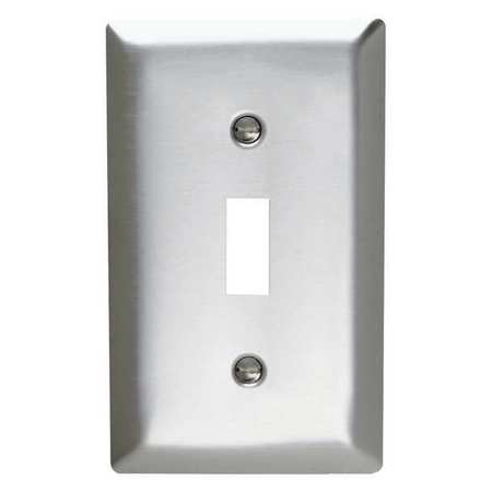 Legrand Toggle Switch Opening, Number of Gangs: 1 Stainless Steel, Brushed Finish, Silver SS1