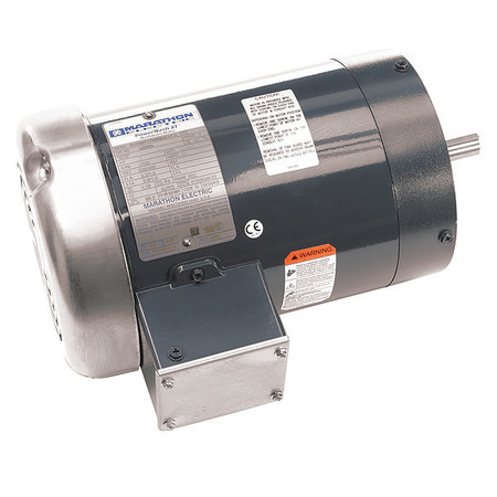 MARATHON MOTORS 3-Phase Severe Duty Motor, 1 HP, 56C Frame, 230/460V AC Voltage, 1,760 Nameplate RPM 056T17W99021