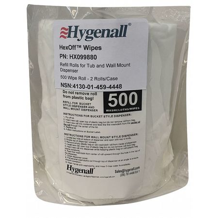 HYGENALL HEXOFF Heavy Metal Removing Wipes, Bag, PK2 HX099880