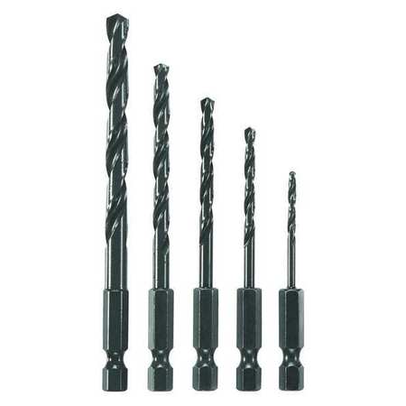 BOSCH Drill Bit Set, 5 pcs., Black Oxide Finish BL5IM