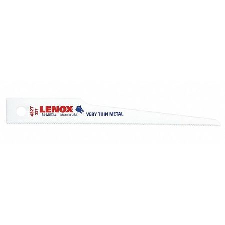 Lenox 4 in L x Nail Embedded Wood Cutting Reciprocating Saw Blade 20428432T