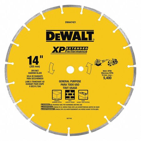 DEWALT 14" Segmented Rim GP Blade DWA47421
