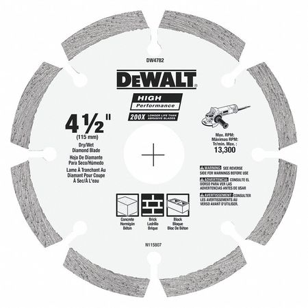 Dewalt 4 1/2" HP Segmented Diamond Blade DW4782