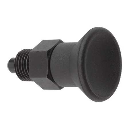 KIPP Indexing Plunger, Short, Size: 3, D1= M16X1.5, D=8, Style A, Non-Lockout WO Locknut, Pin Hardened K0631.5308