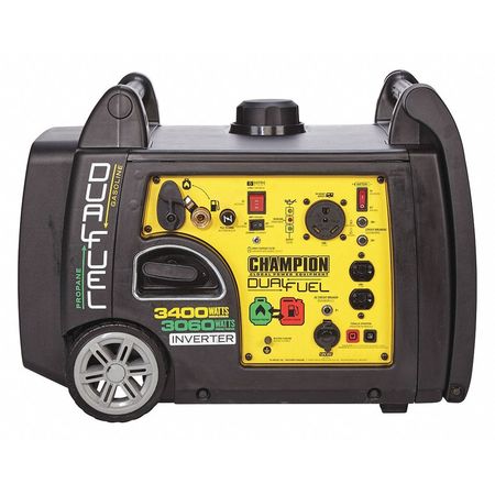 Champion Power Equipment Portable Generator, 3,100/2,790 W Rated, 3,400/3,060 W Surge, 30/23 A 100263