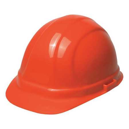 Erb Safety Front Brim Hard Hat, Type 1, Class E, Pinlock (6-Point), Orange 19133