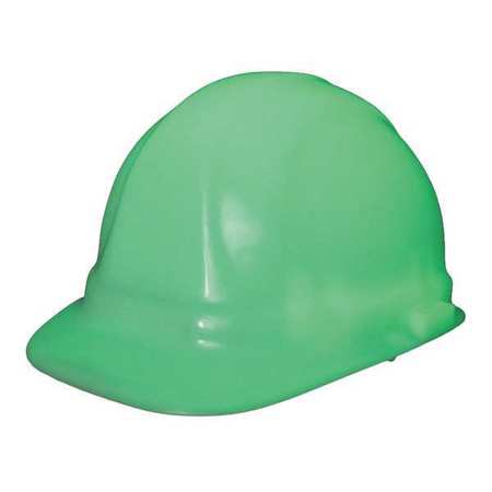 ERB SAFETY Front Brim Hard Hat, Type 1, Class E, Ratchet (6-Point), Green 19902