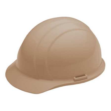 ERB SAFETY Front Brim Hard Hat, Type 1, Class E, Ratchet (4-Point), Beige 19464