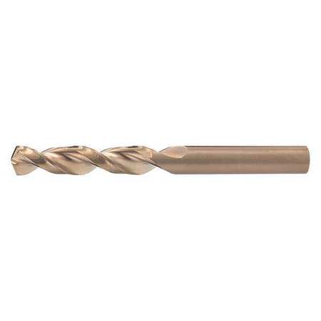 Cleveland Screw Machine Drill Bit, 21/32 in Size, 135  Degrees Point Angle, Cobalt Steel, Straw/Bronze Finish C14238