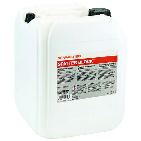 WALTER SURFACE TECHNOLOGIES Anti-Spatter Liquid, Gen Purpose, 5.2 gal. 53F207