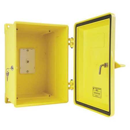HUBBELL GAI-TRONICS Weatherproof Phone Enclosure, Yellow, 15"H 255-003YLLD